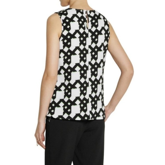 Peter Pilotto for target black, white, green, and grey sleeveless blouse - Picture 2 of 5